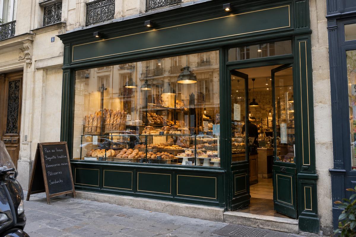 Après : devanture de boulangerie parisienne